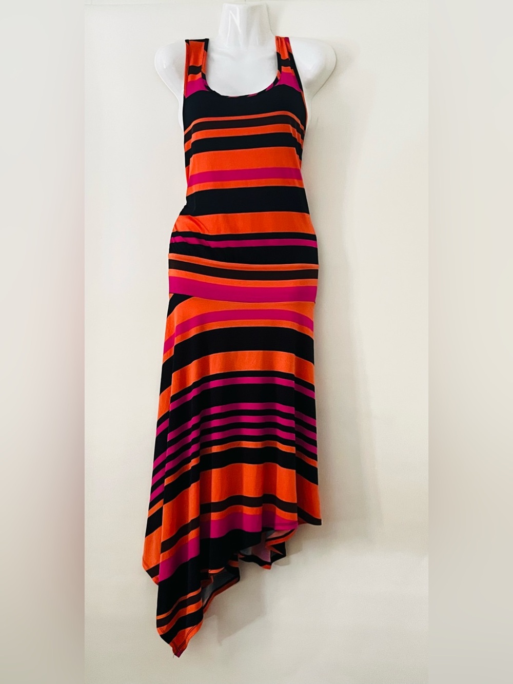 Emma & Michelle Multicolor Striped High Low Maxi Dress Size 12